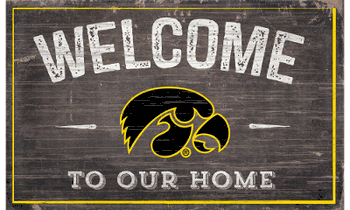 Iowa Hawkeyes 11X19 Welcome to Our Home Sign