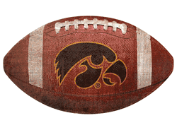 Iowa Hawkeyes 12" Football Shaped Sign