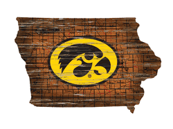 Iowa Hawkeyes 12" Mini Roadmap State Sign