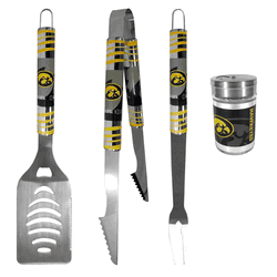 Iowa Hawkeyes 3 pc Tailgater BBQ Set and Season Shaker