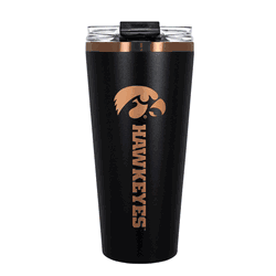 Iowa Hawkeyes 32oz Black and Copper Big Slim with Straw