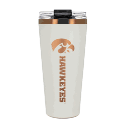 Iowa Hawkeyes 32oz Crme and Copper Big Slim Tumbler with Straw