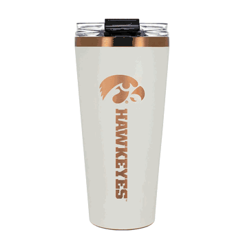 Iowa Hawkeyes 32oz Crme and Copper Big Slim Tumbler with Straw