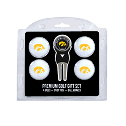 Iowa Hawkeyes 4 Ball Gift Set + Divot Tool & Marker