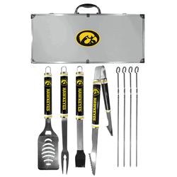 Iowa Hawkeyes 8 pc Logo BBQ Set