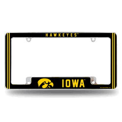 Iowa Hawkeyes Alternate Design All Over Chrome Frame