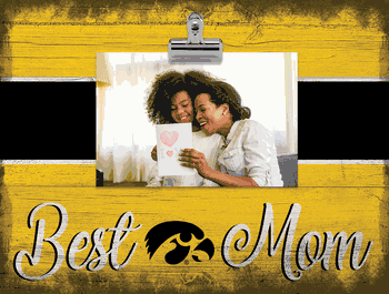 Iowa Hawkeyes Best Mom with Stripe Clip Frame