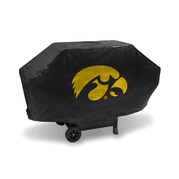 Iowa Hawkeyes Black Deluxe Vinyl Grill Cover - 68