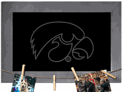 Iowa Hawkeyes Blank Chalkboard with frame & clothespins 11x19 Sign