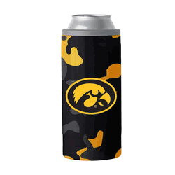 Iowa Hawkeyes Camo Swagger 12oz Slim Can Coolie