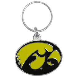Iowa Hawkeyes Carved Metal Key Chain