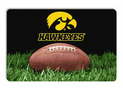 Iowa Hawkeyes Classic  Football Pet Bowl Mat - L