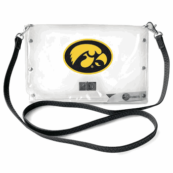 Iowa Hawkeyes Clear Envelope Purse STRAP