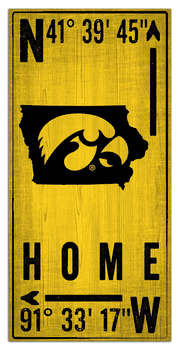 Iowa Hawkeyes Coordinate 6x12 Sign