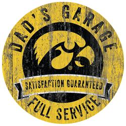 Iowa Hawkeyes Dad's Garage Sign