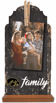 Iowa Hawkeyes Family Clothespin 6x12