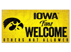 Iowa Hawkeyes Fans Welcome Sign
