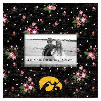 Iowa Hawkeyes Floral 10x10 Frame