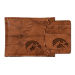 Iowa Hawkeyes  Genuine Leather Slider Wallet