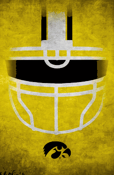 Iowa Hawkeyes Ghost Helmet 17x26