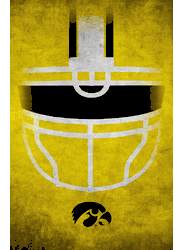 Iowa Hawkeyes Ghost Helmet 17x26