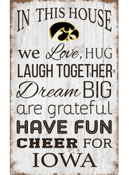 Iowa Hawkeyes In This House 11x19 Sign