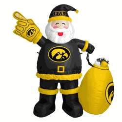 Iowa Hawkeyes 7 FT Inflatable Santa