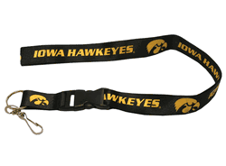 Iowa Hawkeyes Lanyard Breakaway with Key Ring Style