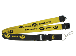 Iowa Hawkeyes Lanyard Reversible