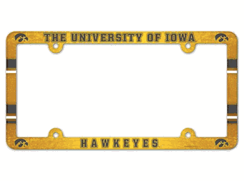 Iowa Hawkeyes License Plate Frame - Full Color