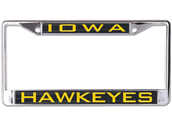 Iowa Hawkeyes License Plate Frame Inlaid Style