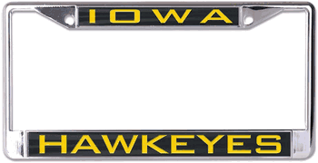 Iowa Hawkeyes License Plate Frame Inlaid Style