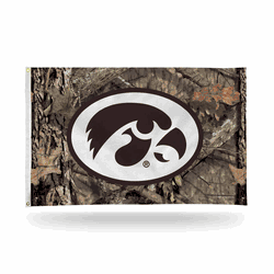 Iowa Hawkeyes / Mossy Oak Camo Break-Up Country Banner Flag (3X5)