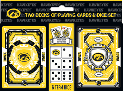 Iowa Hawkeyes NCAA 2-pack Playing Cards & Dice Set