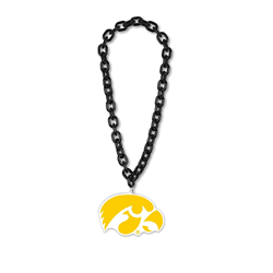 Iowa Hawkeyes Necklace Big Fan Chain