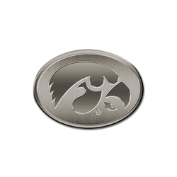 Iowa Hawkeyes Oval Antique Auto Emblem