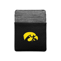 Iowa Hawkeyes Pebble Front Pocket Wallet Black