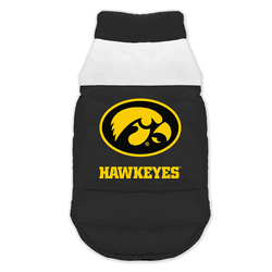 Iowa Hawkeyes Pet Parka Puff Vest Extra Small