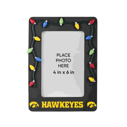 Iowa Hawkeyes Picture Frame with Holiday Lights
