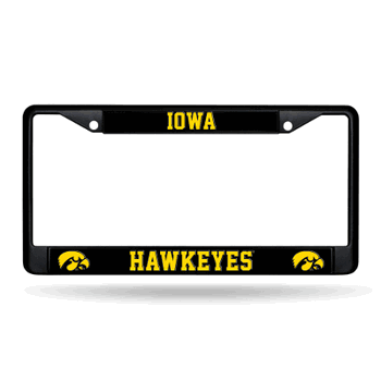 Iowa Hawkeyes Primary Black Chrome Frame with Plastic Inserts 12