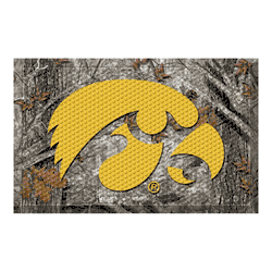 Iowa Hawkeyes Rubber Scraper Door Mat Camo