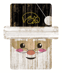 Iowa Hawkeyes Santa Ornament