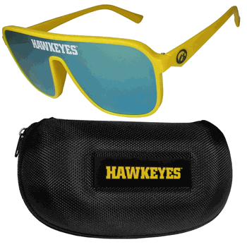 Iowa Hawkeyes Shield Sunglasses with Case