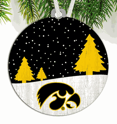 Iowa Hawkeyes Snow Scene Ornament