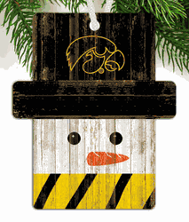 Iowa Hawkeyes Snowman Ornament