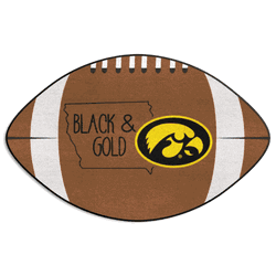 Iowa Hawkeyes Southern Style Football Rug - 20.5in. x 32.5in.