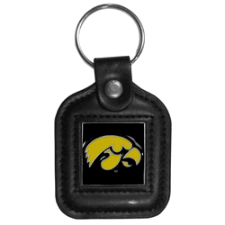 Iowa Hawkeyes Square Leatherette Key Chain