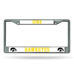 Iowa Hawkeyes Standard Chrome Frame with Plastic Inserts 12" x 6" Car/Truck Auto Accessory