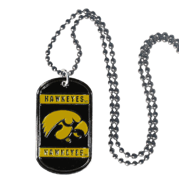 Iowa Hawkeyes Tag Necklace