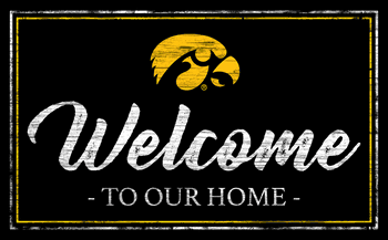 Iowa Hawkeyes Team Color Welcome 11x19 Sign